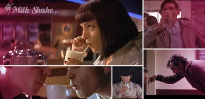 Milk-shake avec paille posé sur un comptoir de diner, ambiance cinéma américain