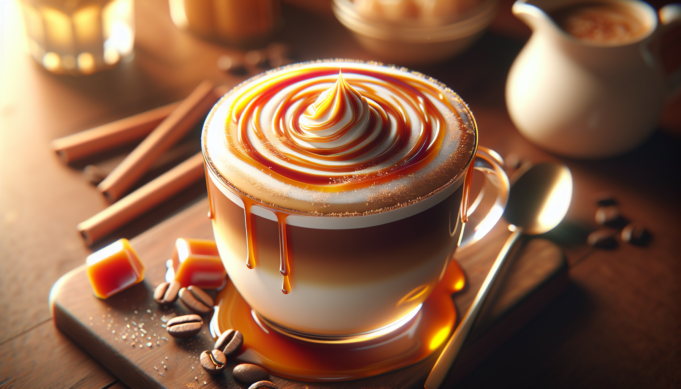 découvrez la recette gourmande du caramel macchiato, un délicieux mélange de café, de lait chaud, de sirop de caramel et de mousse de lait, idéal pour une pause gourmande.